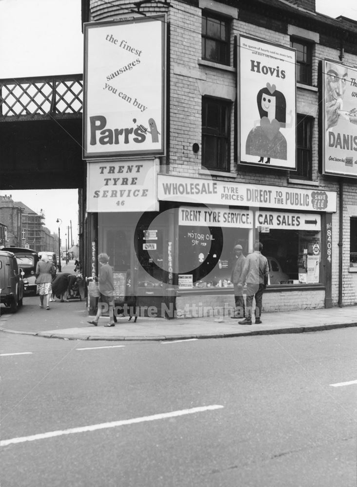 Arkwright Street at Junction with Waterway Street, Meadows, Nottingham, 1964