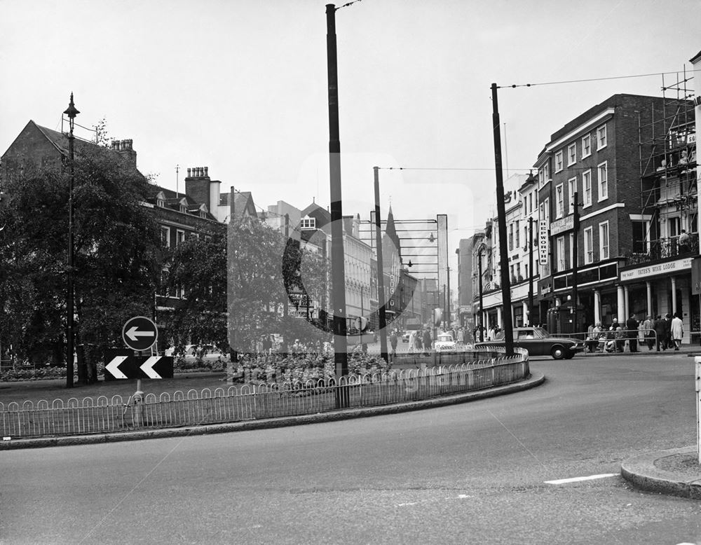 Angel Row from Market Square Nottingham, 1969