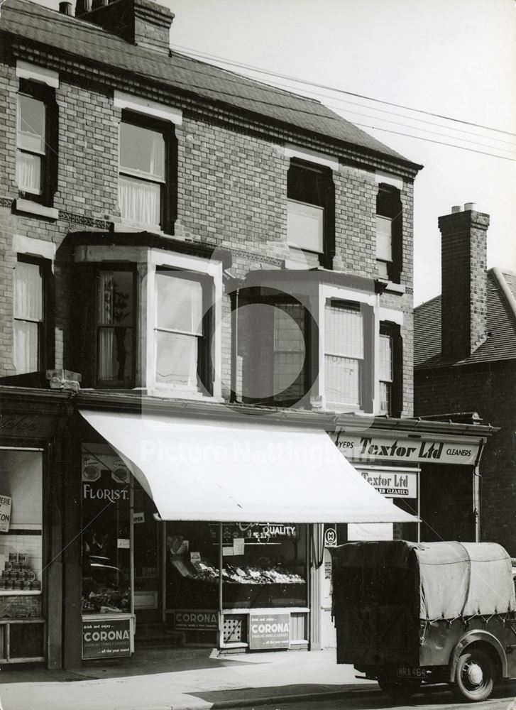 Shops on Colwick Road, Sneinton, Nottingham, 1951