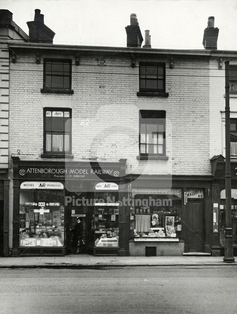 Attenborough Model Railway Shop, Arkwright Street, Meadows, Nottingham, 1949 