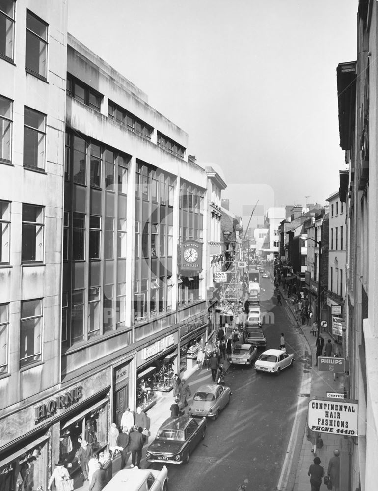 High Level View of Clumber Street, Nottingham, 1972