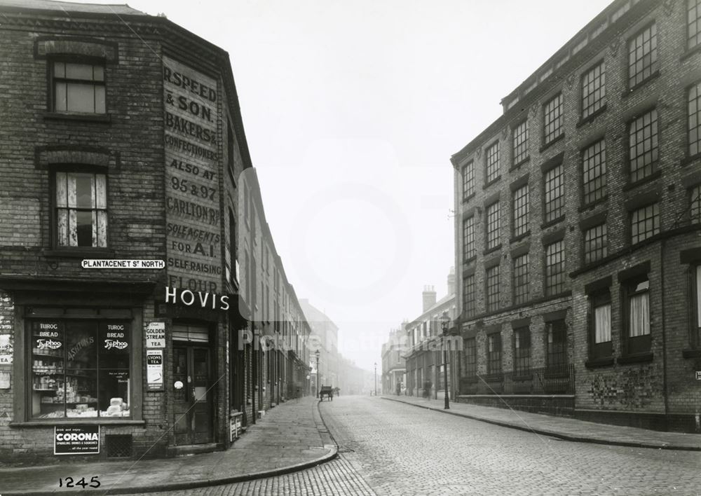 Alfred Street South from Plantagenet Street North, St. Ann's, Nottingham, c 1920s