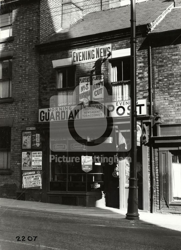 Onions Newsagents, Woodborough Road, St. Ann's, Nottingham, 1953