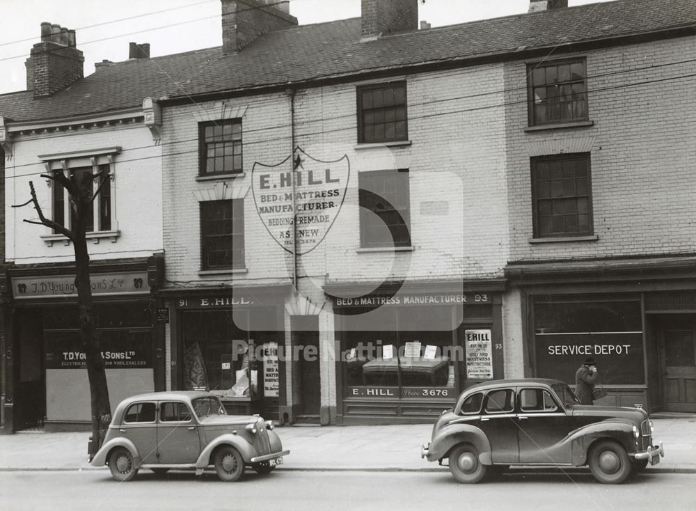 Shops, Mansfield Road, Nottingham, 1951