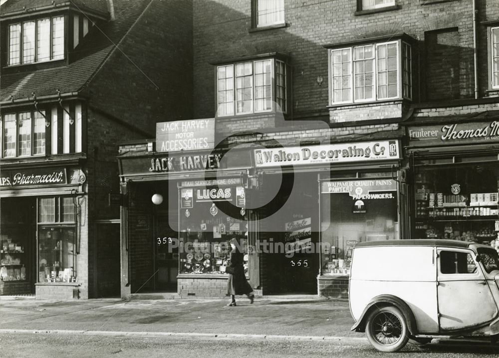 Shops, Mansfield Road Carrington, Nottingham, 1951