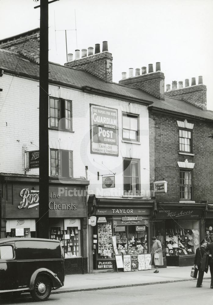 Shops, Mansfield Road, Sherwood, Nottingham, 1951