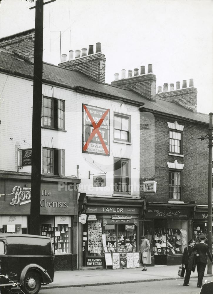 Shops, Mansfield Road Sherwood, Nottingham, 1951