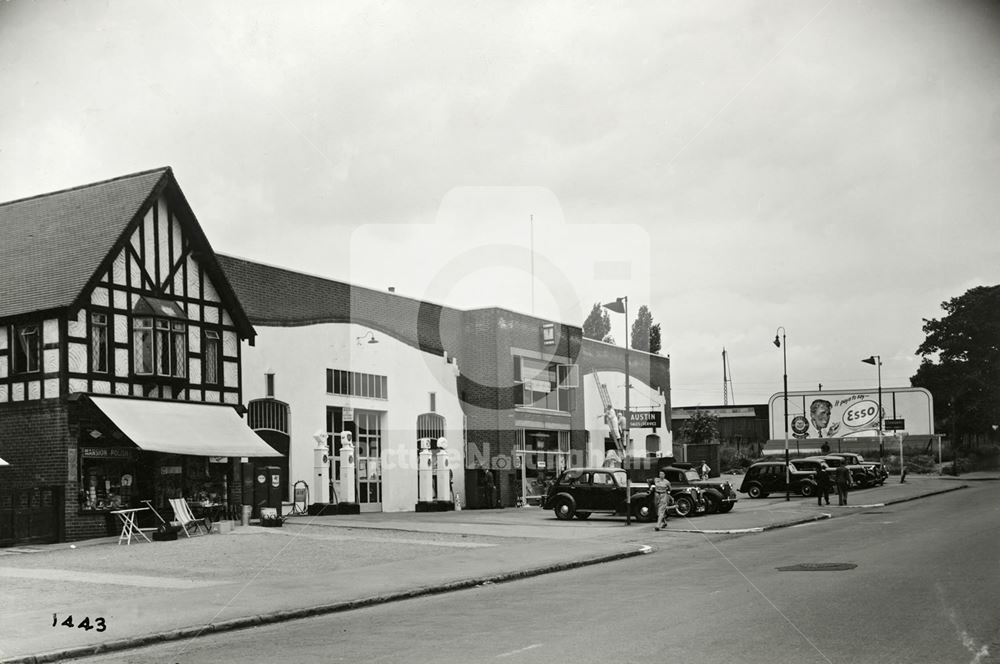 Clewers Ironmongers and Wards Garage, Mansfield Road Daybrook, Arnold, 1951