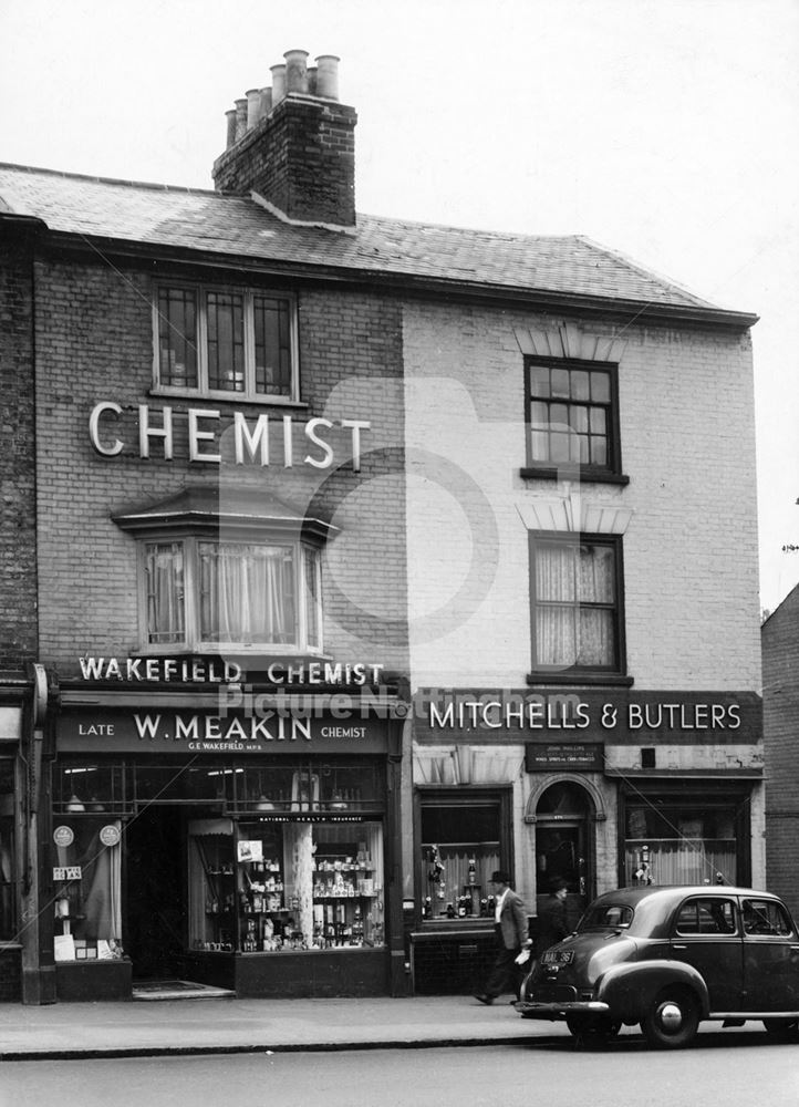 Shops, Mansfield Road, Sherwood, Nottingham, 1951