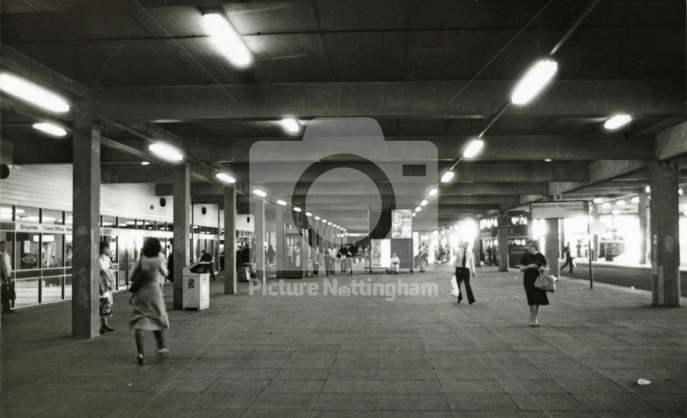 Broadmarsh Bus Station, Broadmarsh, Nottingham, c 1980s