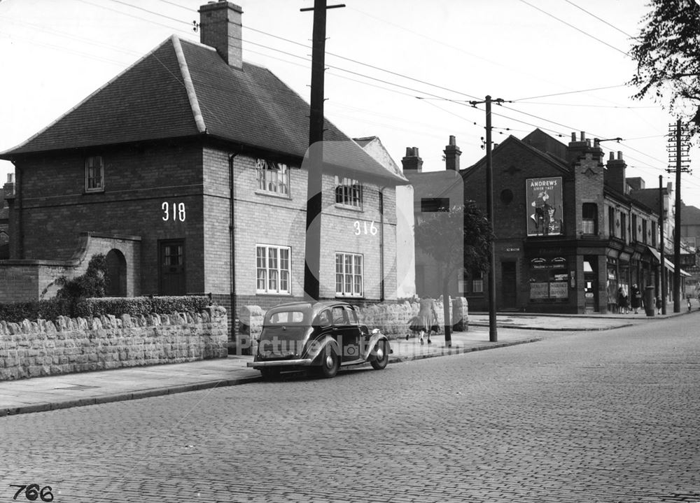 316-318 Ilkeston Road and Holland Place, Radford, Nottingham, 1949