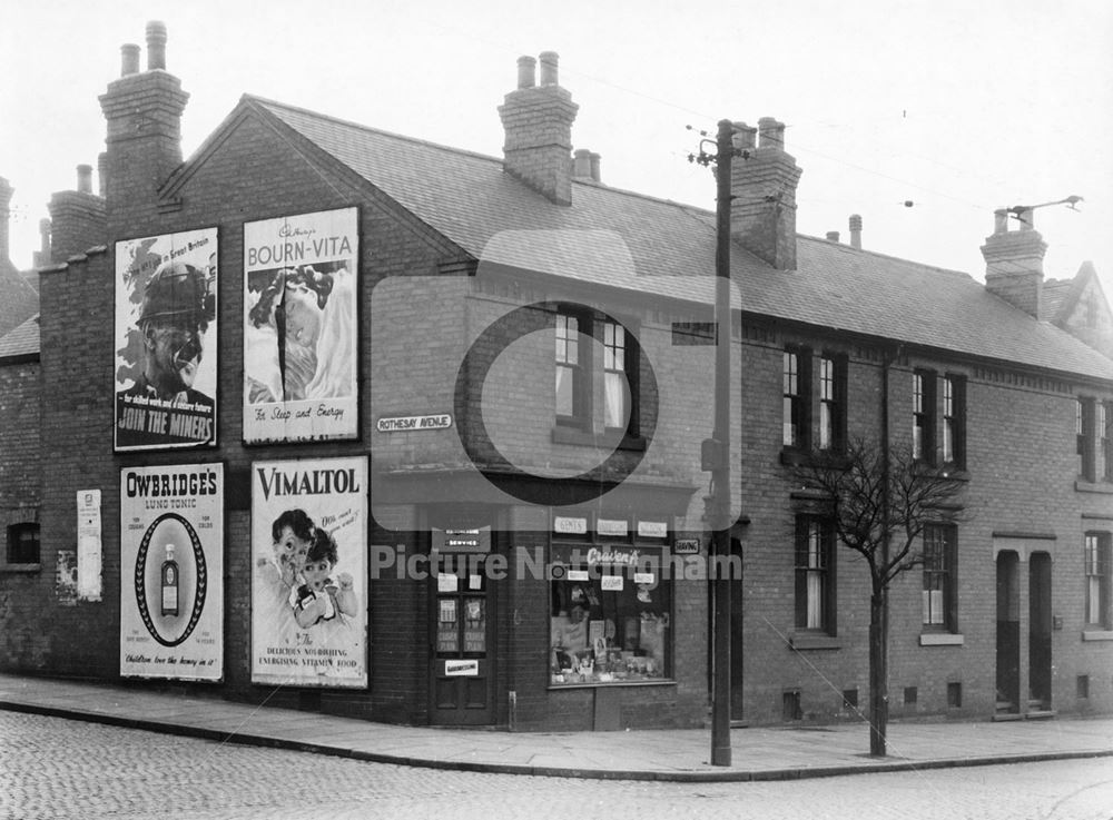 159 Ilkeston Road at Rothsay Avenue, Radford, Nottingham, c 1950