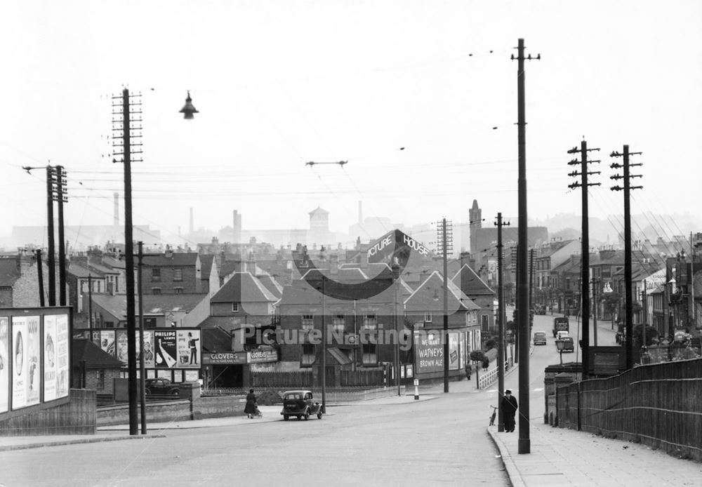 Wollaton Road Looking East, Radford, Nottingham, 1952