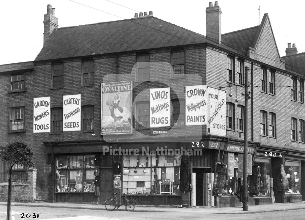 J. Whiting and Son, 280-282 Ilkeston Road, Radford, Nottingham, 1952