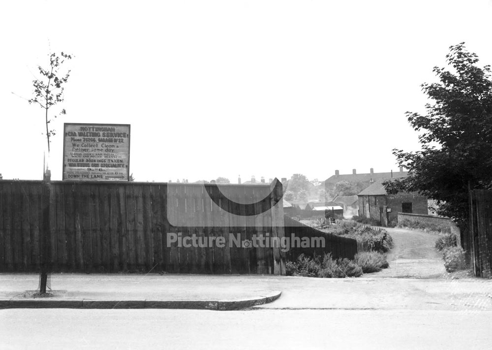 Harrimans Lane, Dunkirk, Nottingham, 1949