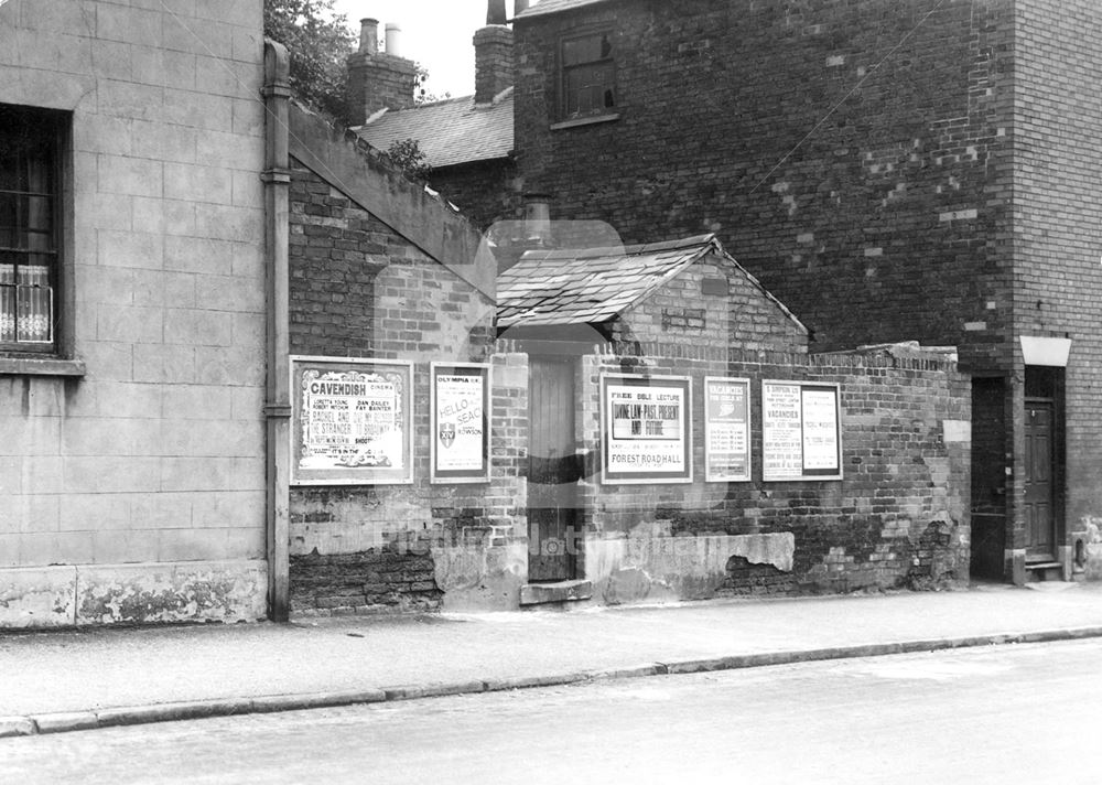 Bill Posters on Harrimans Lane, Dunkirk, Nottingham, 1949