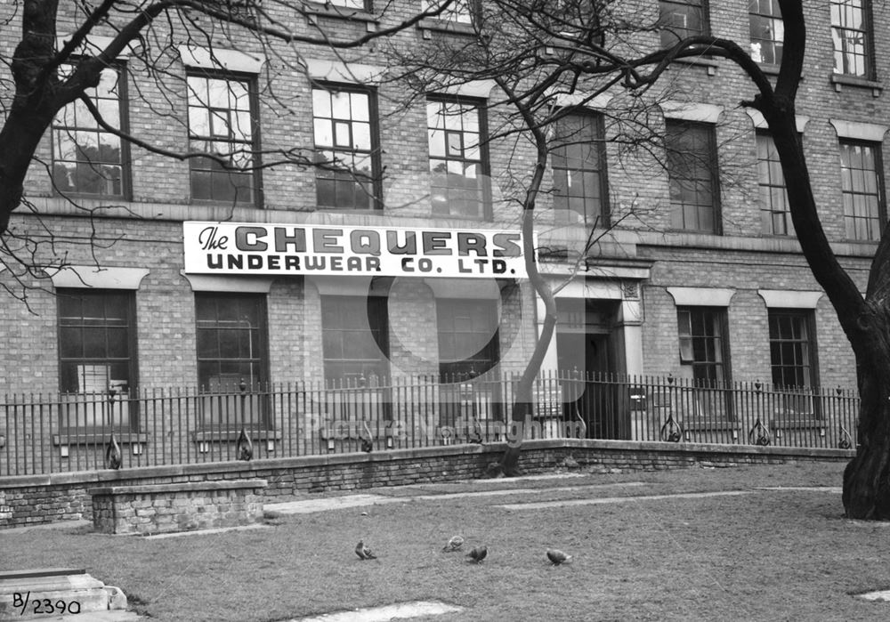 The Chequer's Underwear Company, Kaye's Walk, Lace Market, Nottingham, 1960