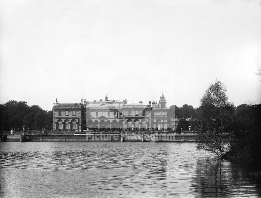 South-East Aspect and Lake, Clumber House (Hall), Clumber Park, c 1907