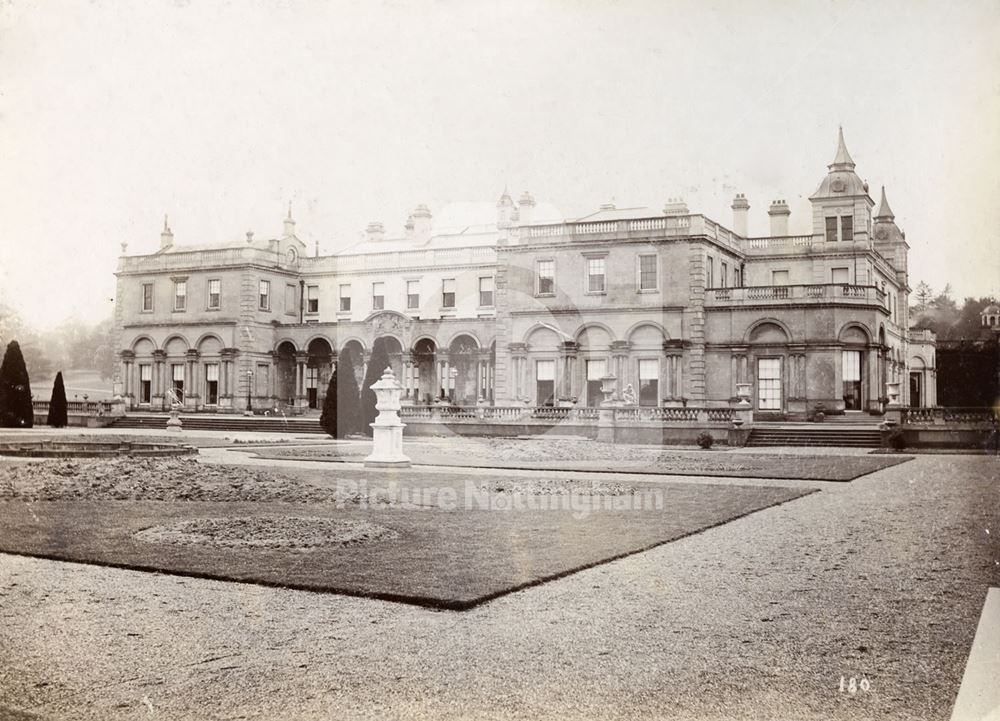 South-East Aspect, Clumber House (Hall), Clumber Park, c 1860s