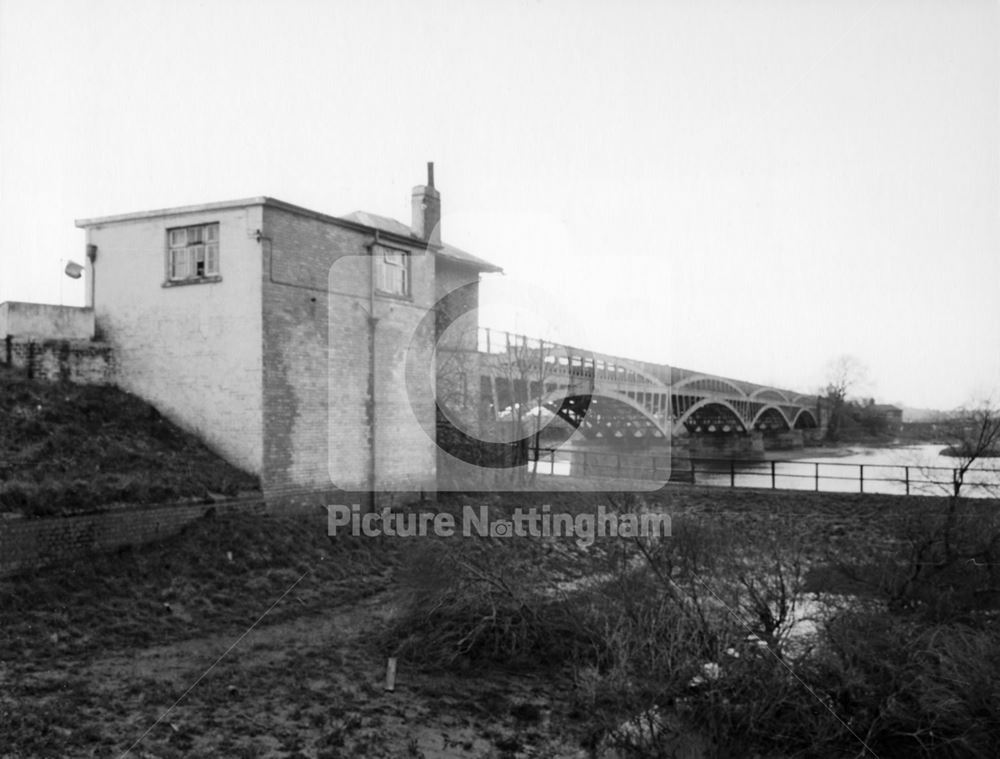 Toll Bridge over the River Trent, Dunham on Trent, 1977