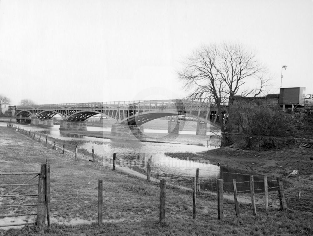 Toll Bridge over the River Trent, Dunham on Trent, 1977