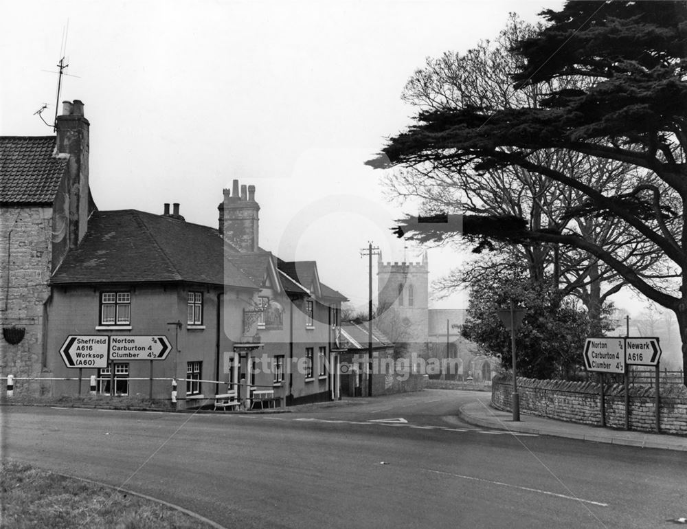 Norton Lane from Budby Road, Cuckney, 1971