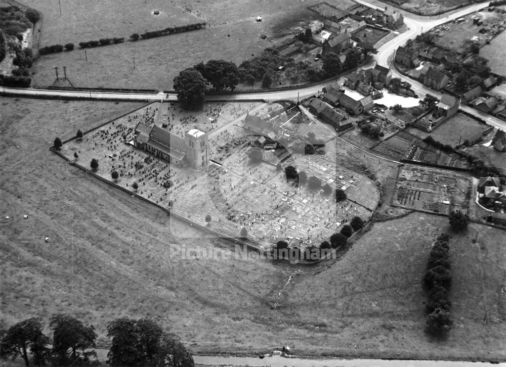 Aerial View Looking South, Cuckney, c 1952