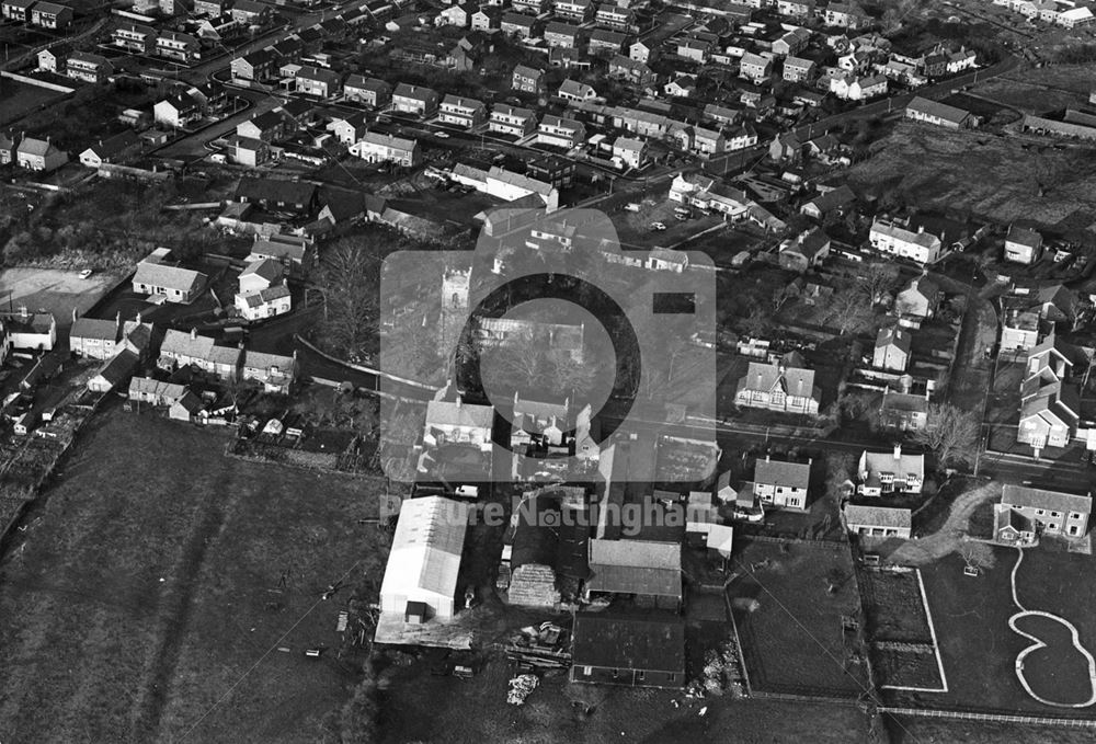 Aerial View Looking North, Cropwell Bishop, 1976