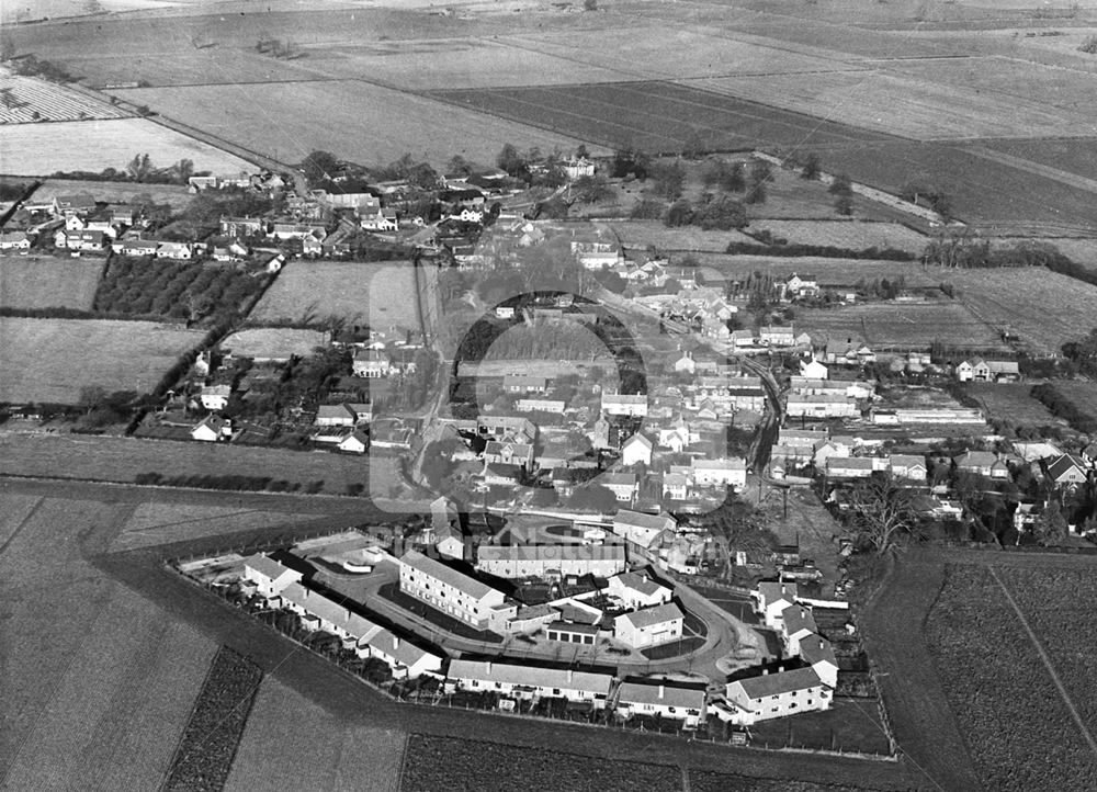 Aerial View Looking North from Butler Close, Cropwell Butler, 1973