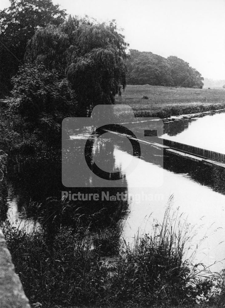 By the West Bridge (Weir), Clumber Park, Clumber, c 1910s ?