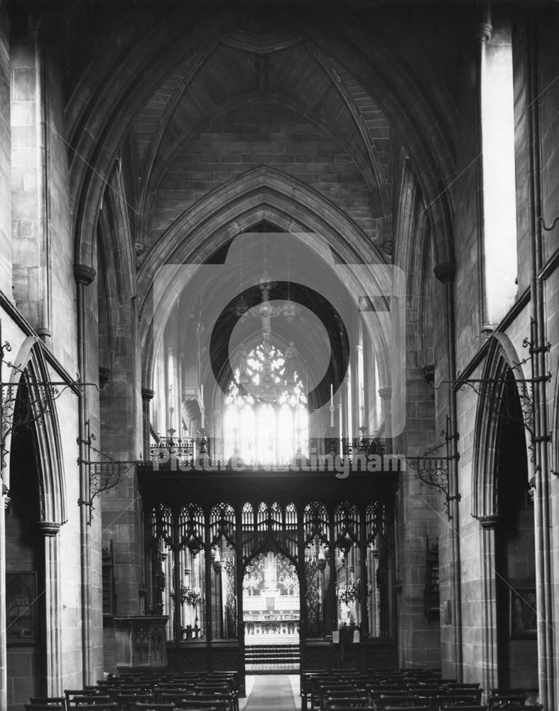 Interior of Chapel of St Mary the Virgin, Clumber Park, Clumber, 1963