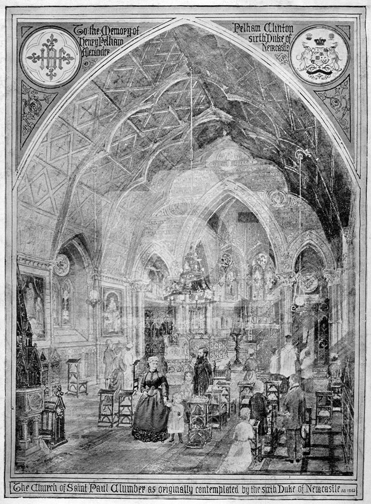 Proposed Chapel of St. Paul by T.C. Hine, Clumber Park, Clumber, 1865