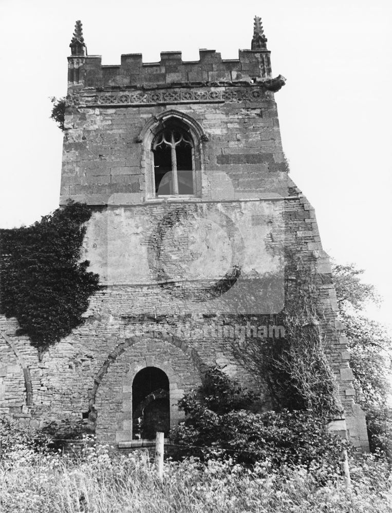 Tower Looking North, St. Mary's Church, off New Road, Colston Bassett, 1979