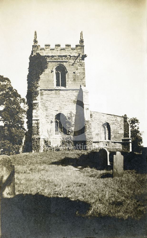 Church Tower from West, St Mary's Church, off New Road, Colston Bassett, c 1900s ?