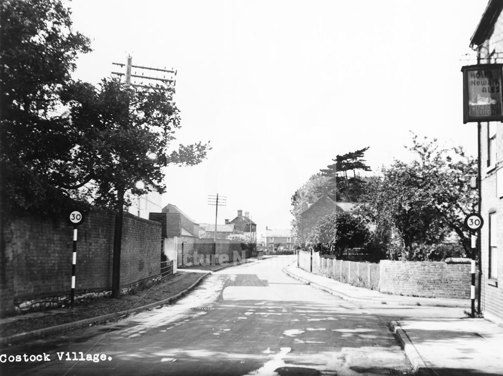 Main Street Looking West, Costock, c 1950s - 1960s