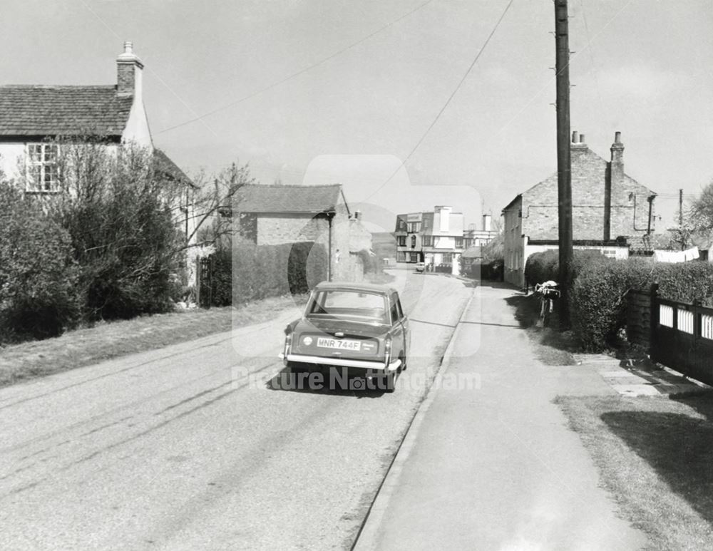 Old Main Road Looking North to Wysall Road, Costock, 1974