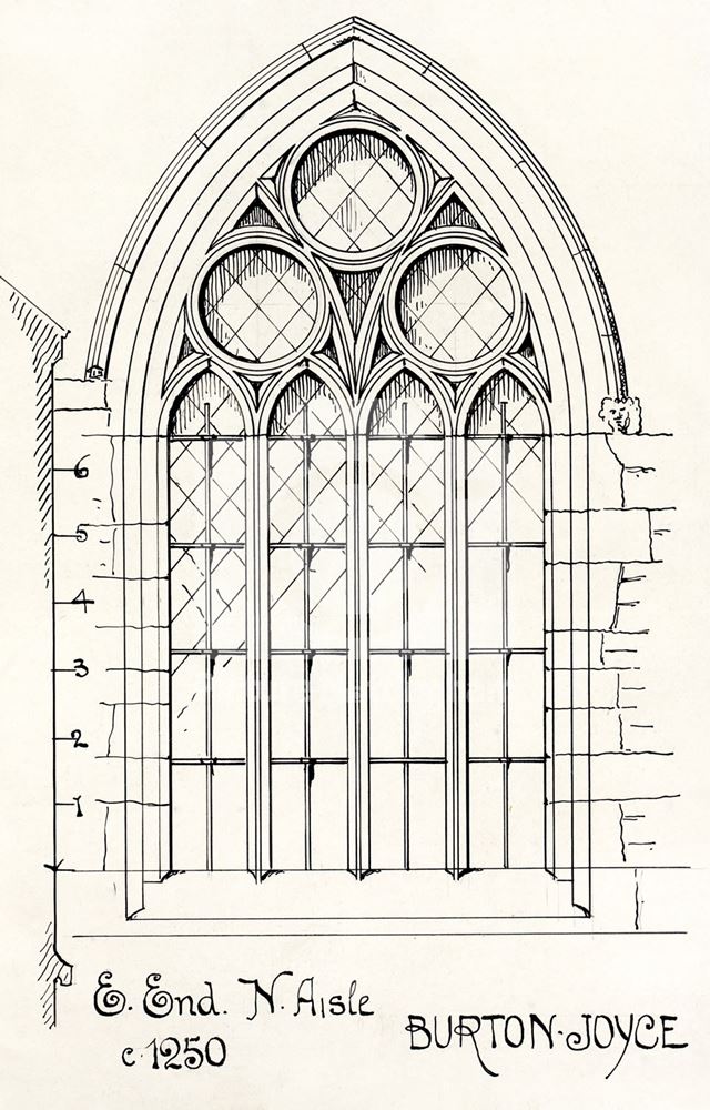 East End, North Aisle Window, St Helen's Church, Church Road, Burton Joyce, c 1916