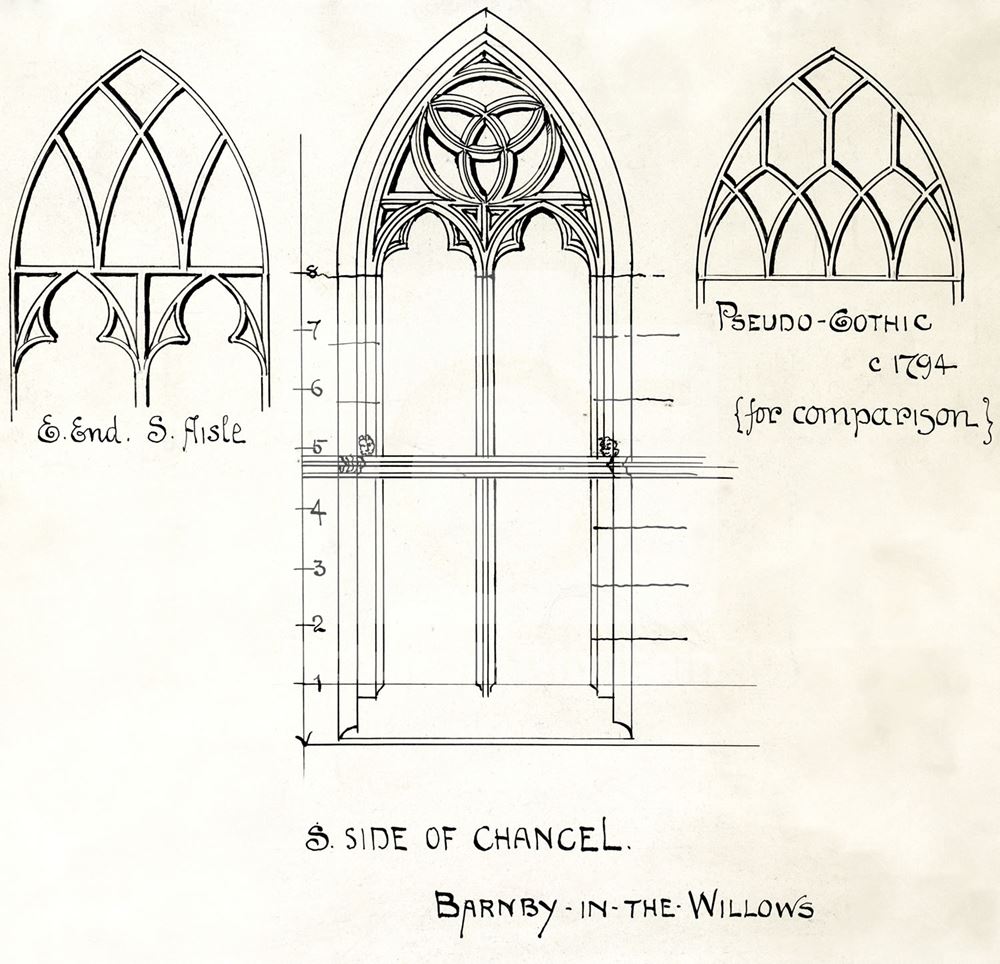 Chancel and South Aisle Windows, All Saints Church, Front Street, Burton Joyce, c 1916