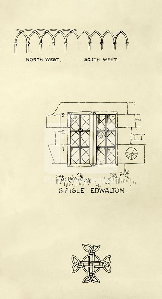 Window in South Aisle, Holy Rood Parish Church, Village Street, Edwalton, 1916