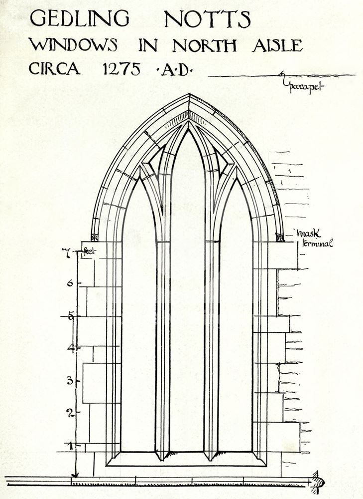 North Aisle Window, All Hallows Church, Arnold Lane, Gedling, c 1916