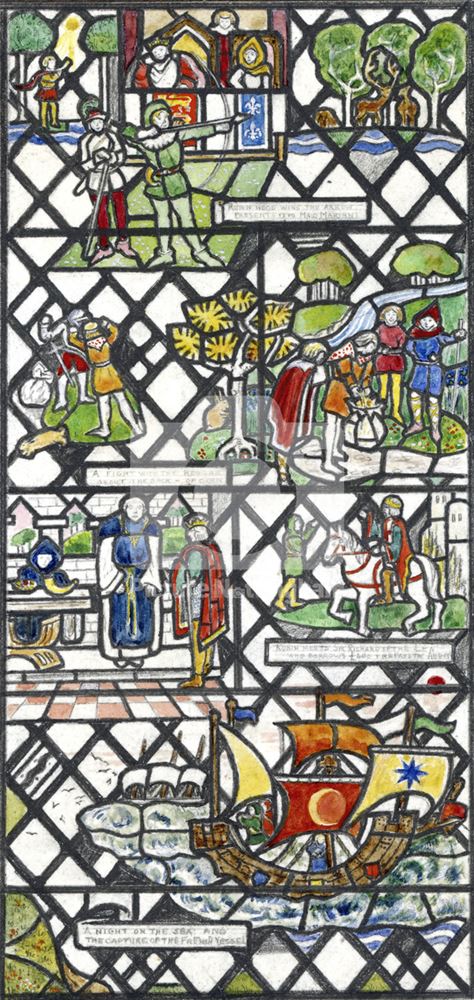 The Life of Robin Hood, Window Design, 1931