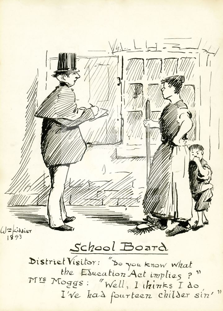 Drawing entitled 'School Board', 1893