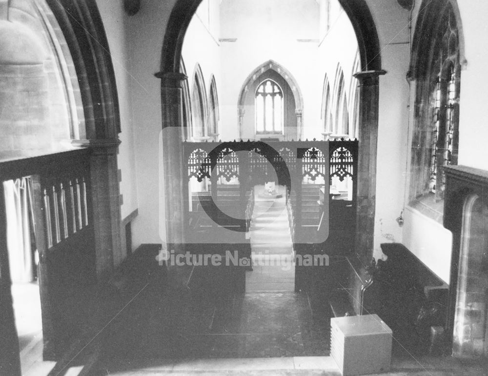 Interior of St. Wilfred's Church Looking West, Kelham Hall, Kelham, 1979