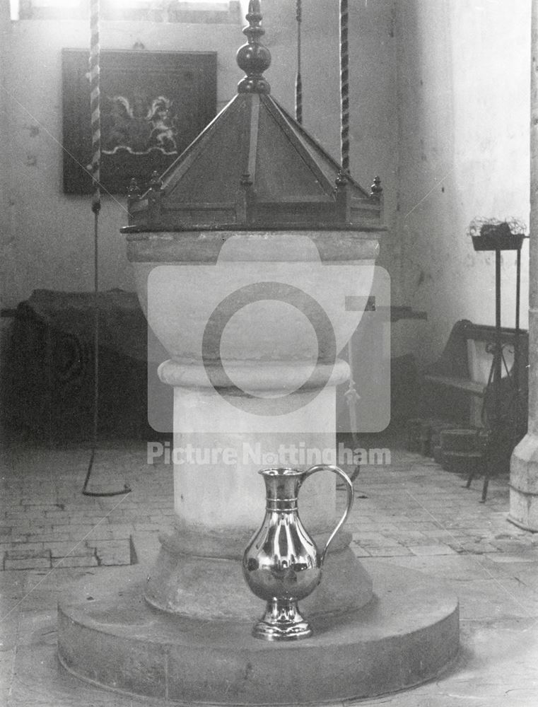 Font and Ewer, St. Wilfred's Church, Kelham Hall, Kelham, 1979