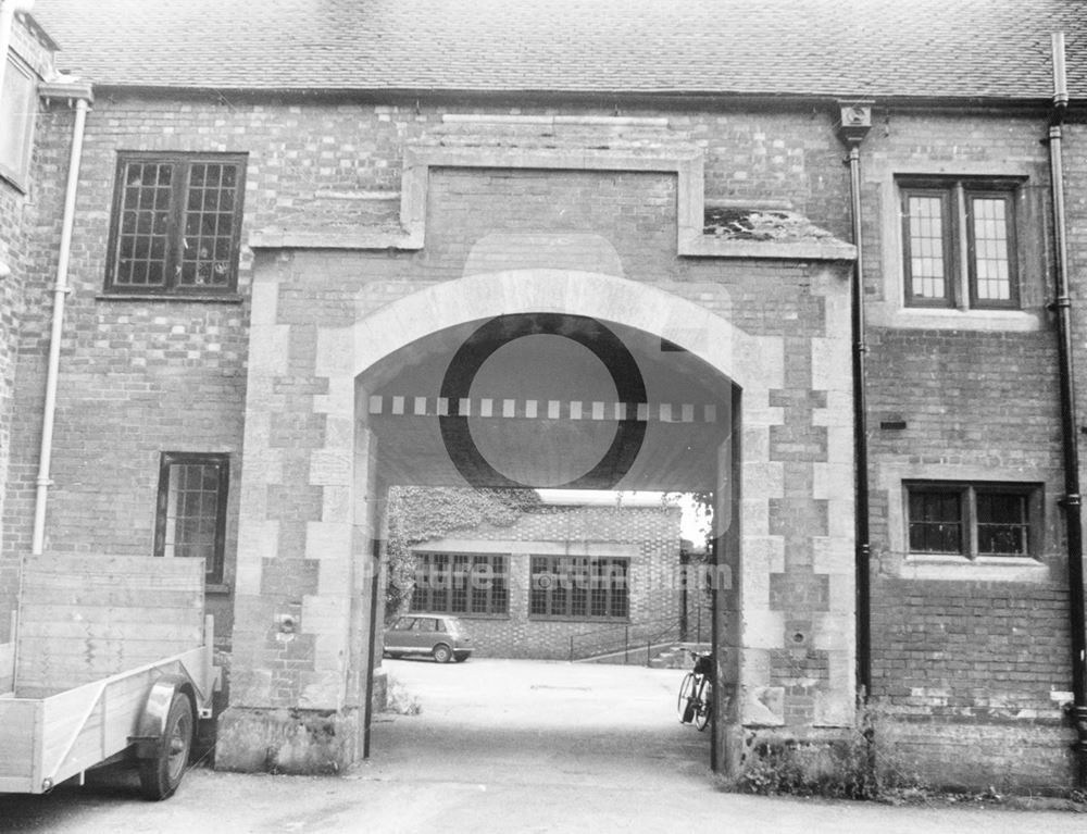 Gateway to Hunting Lodge and Servants' Quaters, Kelham Hall, Kelham, 1979