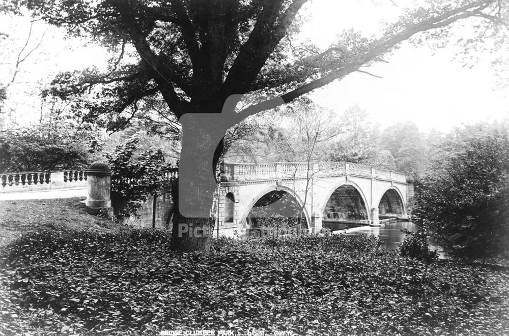 Clumber Bridge, Clumber Park, c 1930