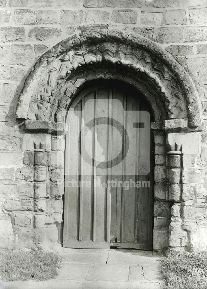 West Doorway, St Giles's Church, Main Street, Edingley, c 1955 ?