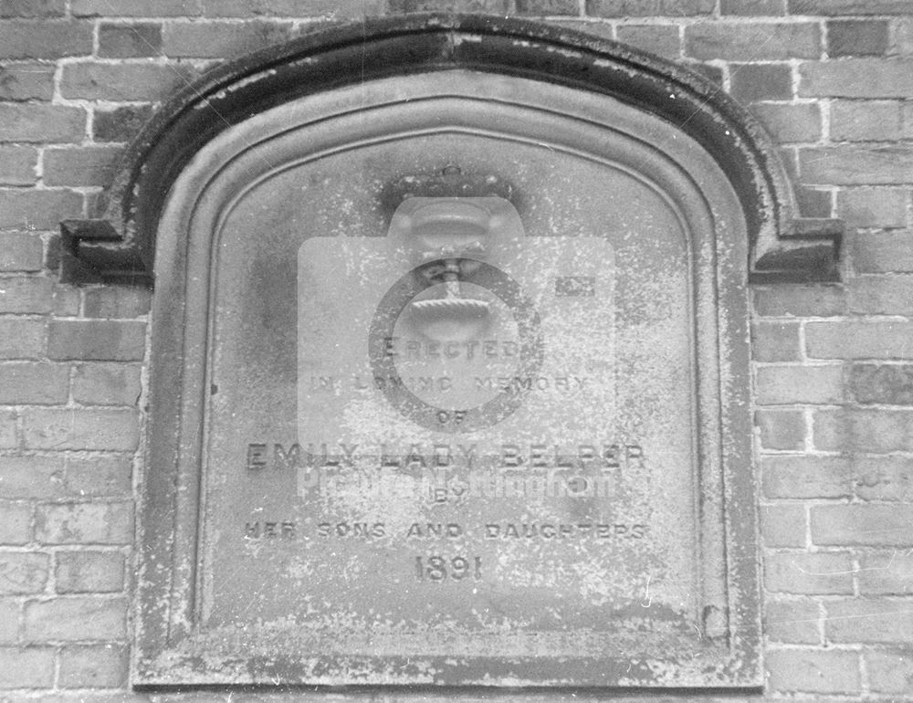 Foundation Stone, Lady Belper's School, Kingston on Soar, 1979