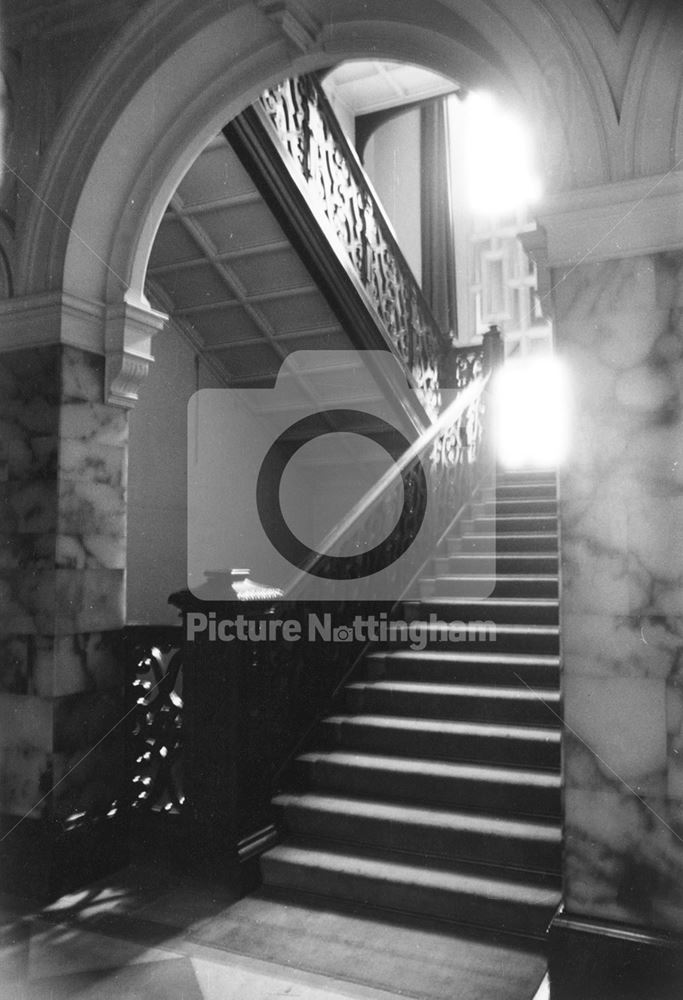 Main Staircase, Kingston Hall, Kingston on Soar, 1978