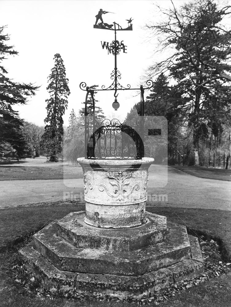 Ornamental Well in Forecourt, Kingston Hall, Kingston on Soar, 1978